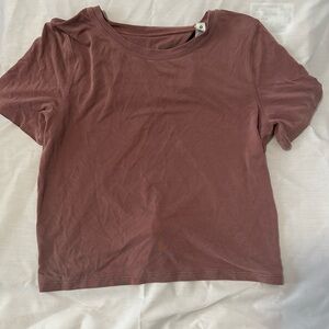 Lululemon Athletica Open Tie-Back Crop Short Sleeve